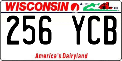 WI license plate 256YCB