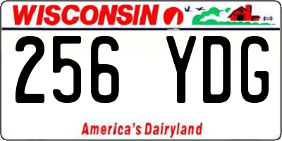 WI license plate 256YDG