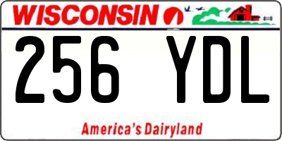 WI license plate 256YDL