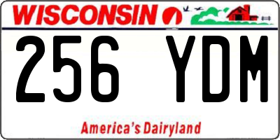 WI license plate 256YDM