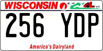 WI license plate 256YDP