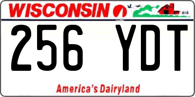 WI license plate 256YDT