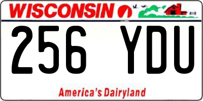 WI license plate 256YDU