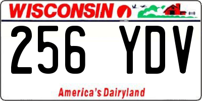 WI license plate 256YDV