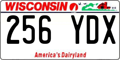 WI license plate 256YDX