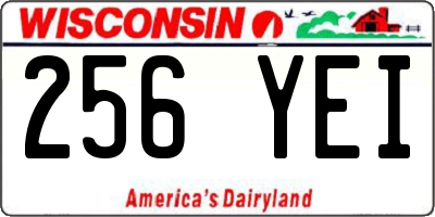 WI license plate 256YEI