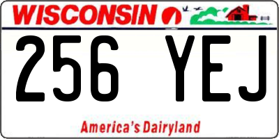 WI license plate 256YEJ