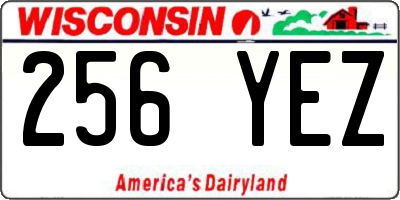 WI license plate 256YEZ