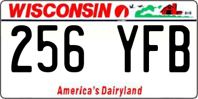 WI license plate 256YFB