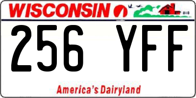 WI license plate 256YFF