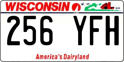 WI license plate 256YFH
