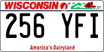 WI license plate 256YFI