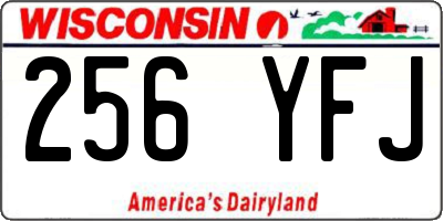 WI license plate 256YFJ