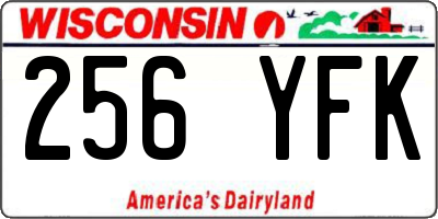 WI license plate 256YFK