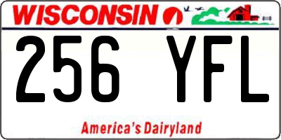 WI license plate 256YFL
