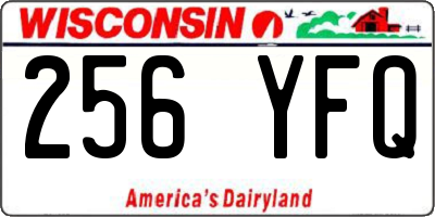 WI license plate 256YFQ
