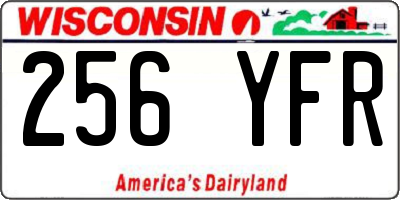 WI license plate 256YFR