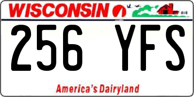 WI license plate 256YFS