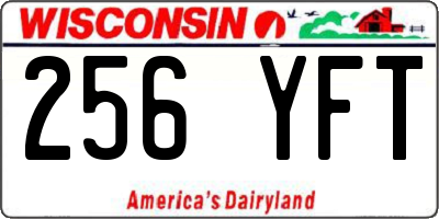 WI license plate 256YFT