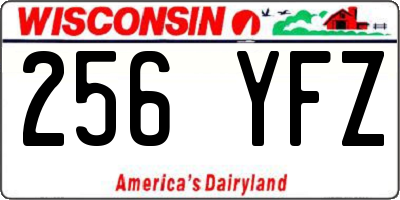 WI license plate 256YFZ