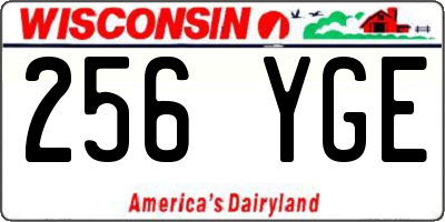 WI license plate 256YGE
