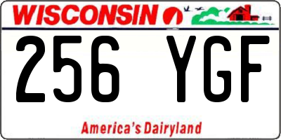 WI license plate 256YGF
