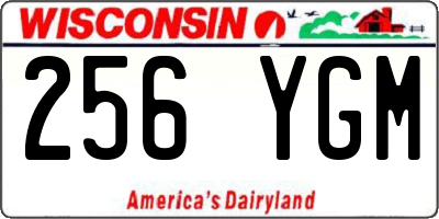 WI license plate 256YGM