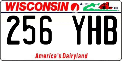 WI license plate 256YHB