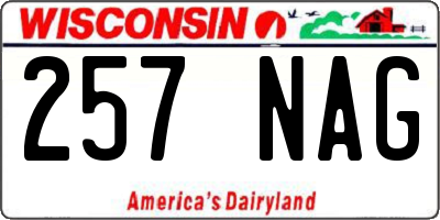 WI license plate 257NAG