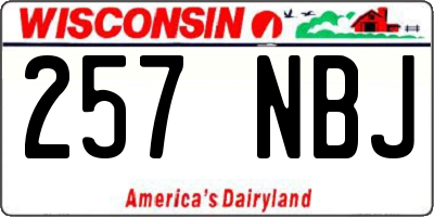 WI license plate 257NBJ