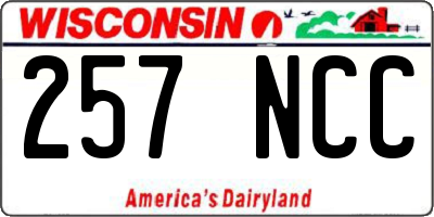 WI license plate 257NCC