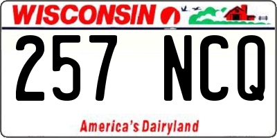 WI license plate 257NCQ