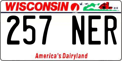 WI license plate 257NER