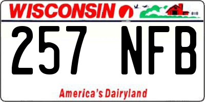 WI license plate 257NFB