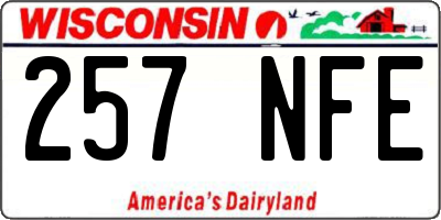 WI license plate 257NFE