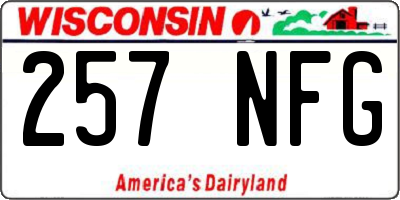 WI license plate 257NFG