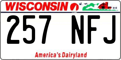 WI license plate 257NFJ