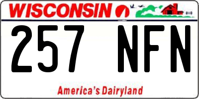 WI license plate 257NFN