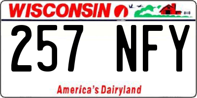 WI license plate 257NFY