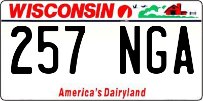 WI license plate 257NGA