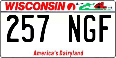 WI license plate 257NGF