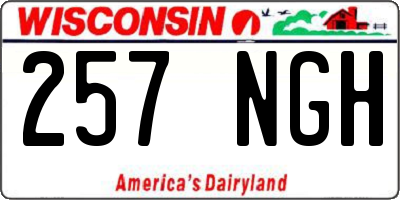 WI license plate 257NGH