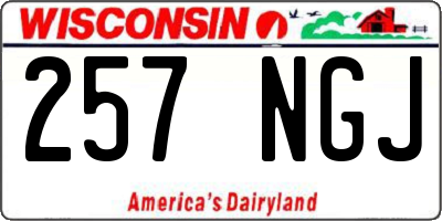 WI license plate 257NGJ