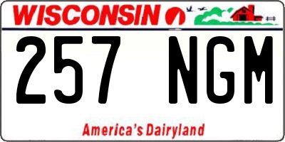 WI license plate 257NGM