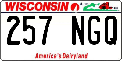WI license plate 257NGQ