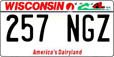 WI license plate 257NGZ