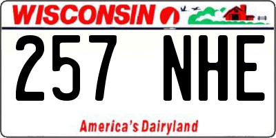 WI license plate 257NHE