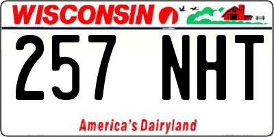 WI license plate 257NHT