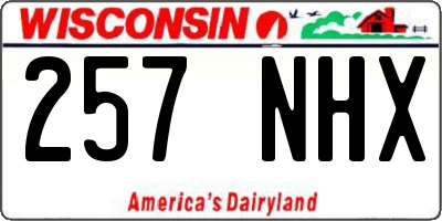 WI license plate 257NHX