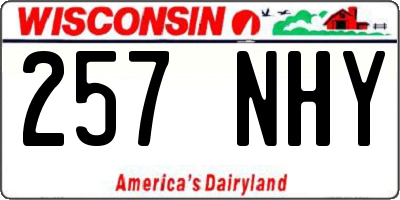 WI license plate 257NHY